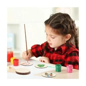 80 piezas de 4 pulgadas sin terminar círculos de madera en_6