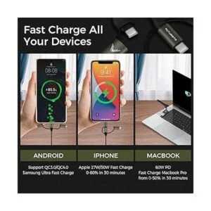 ZeusX Cable múltiple universal 6 en 1 3.3 pies3.3 ft_3