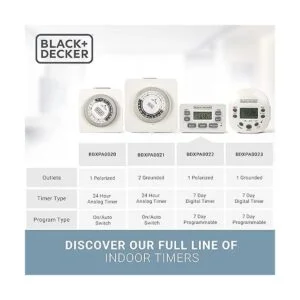 BLACKDECKER Temporizadores de luz programables para_2