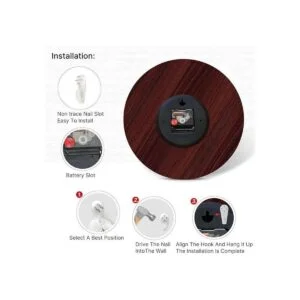 TAHEAT Reloj de pared de gallo de granja funciona con_5