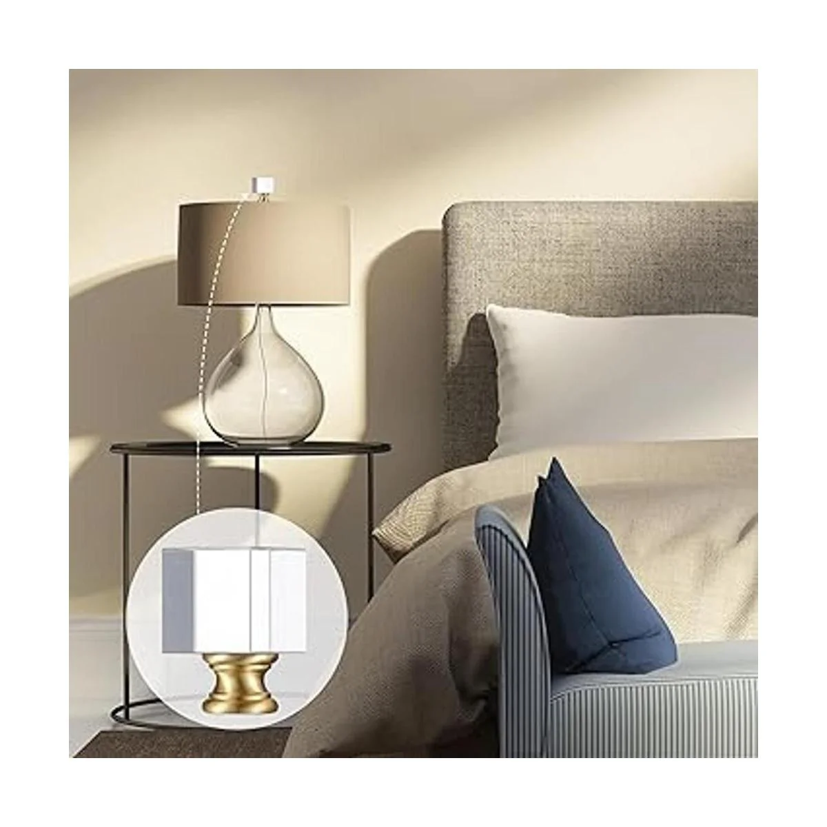 2 piezas de lámpara de cristal de cubo Finial transparente_7