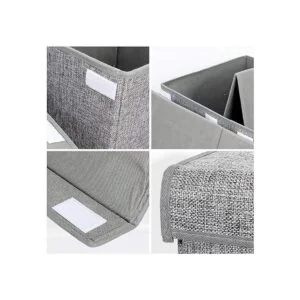 Caja de juguetes grande con tapa plegable resistente_6