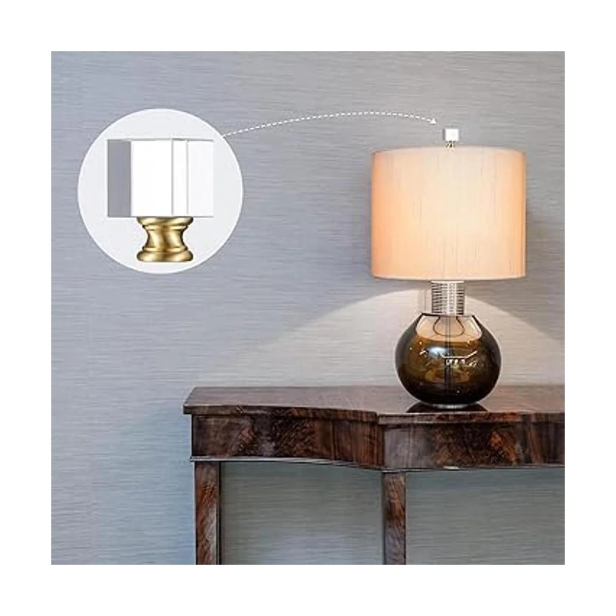 2 piezas de lámpara de cristal de cubo Finial transparente_6