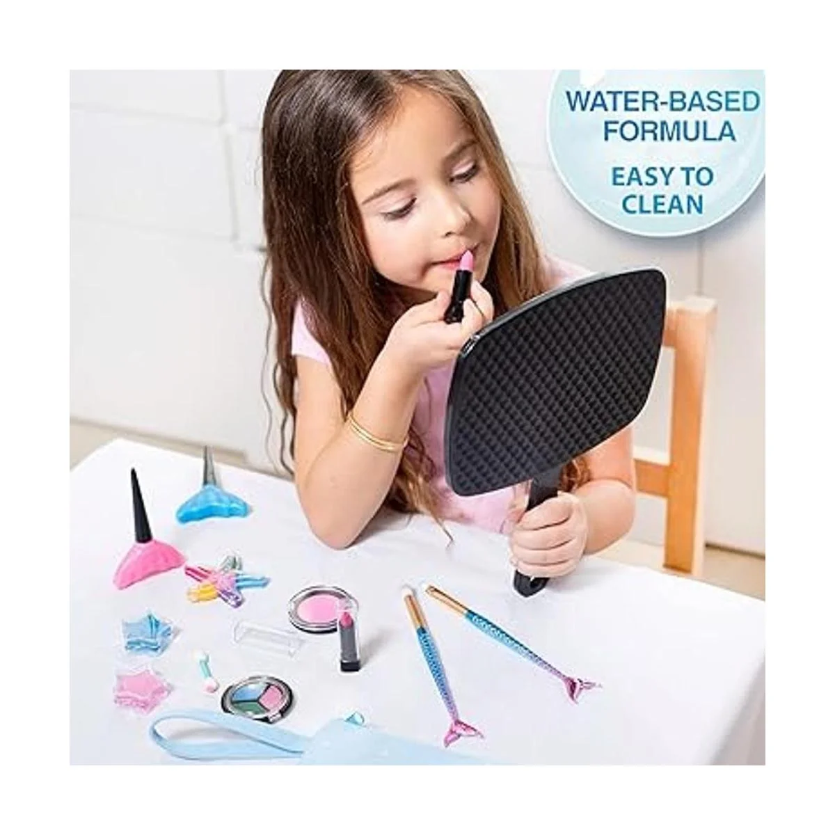 TOYLI Juego de maquillaje lavable de sirena para niños_3