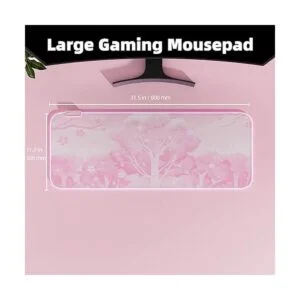 Alfombrilla de mouse LED RGB rosa para juegos 14 modos de_3