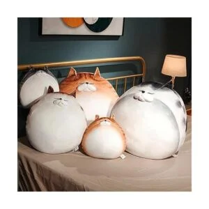 ARELUX Almohada de felpa de gato gordito de 15.7 pulgadas_4