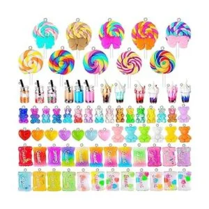 Yinkin 82 dijes de caramelo para hacer joyas incluye 24_1