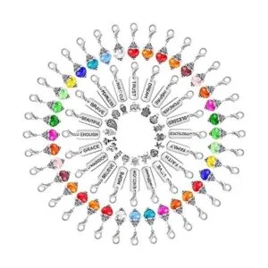 Juego de 110 dijes colgantes de cristal cuentas colgantes_1