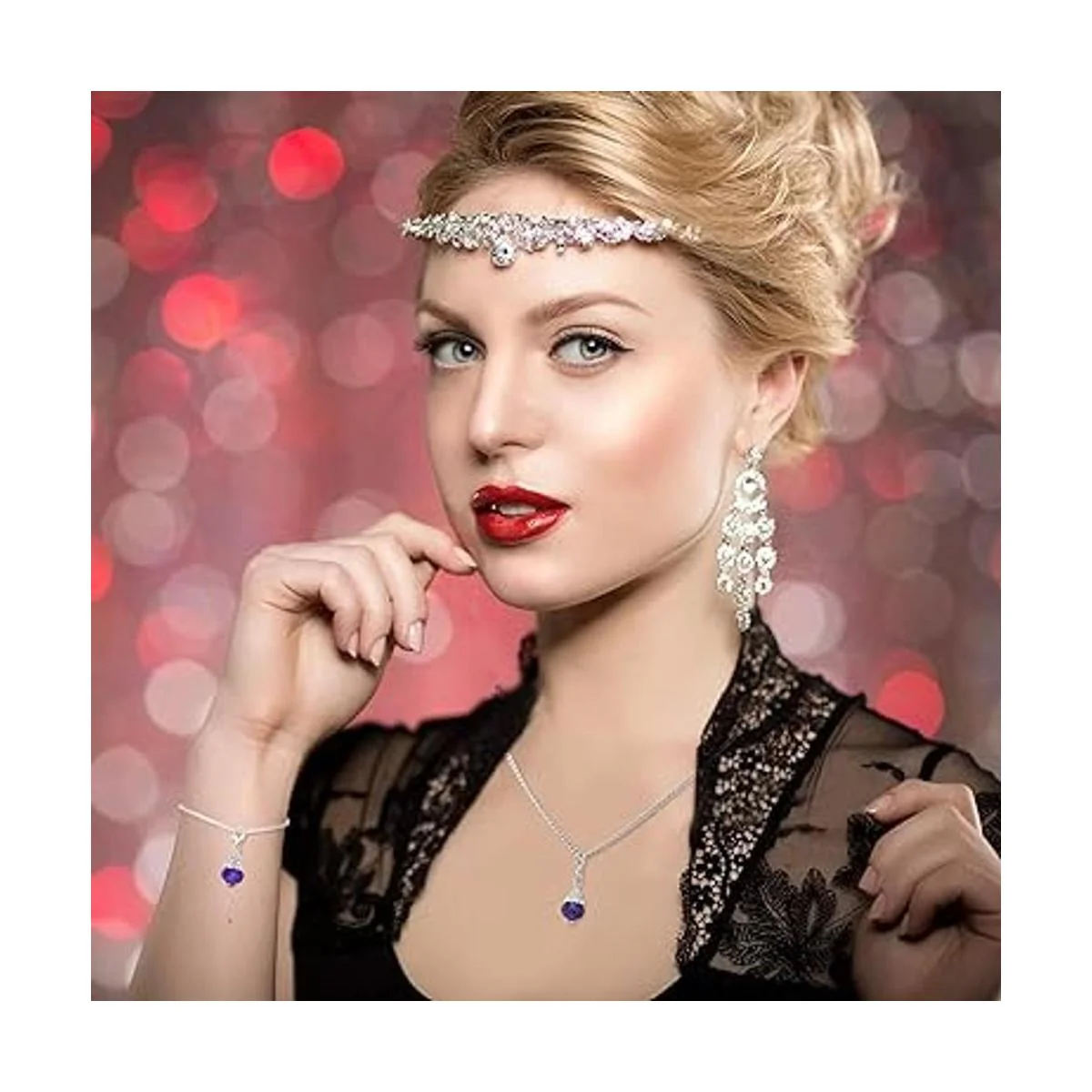 Juego de 110 dijes colgantes de cristal cuentas colgantes_7