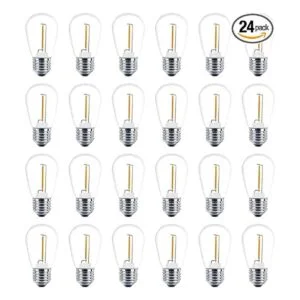 Paquete de 24 bombillas LED S14 de repuesto Meconard_1