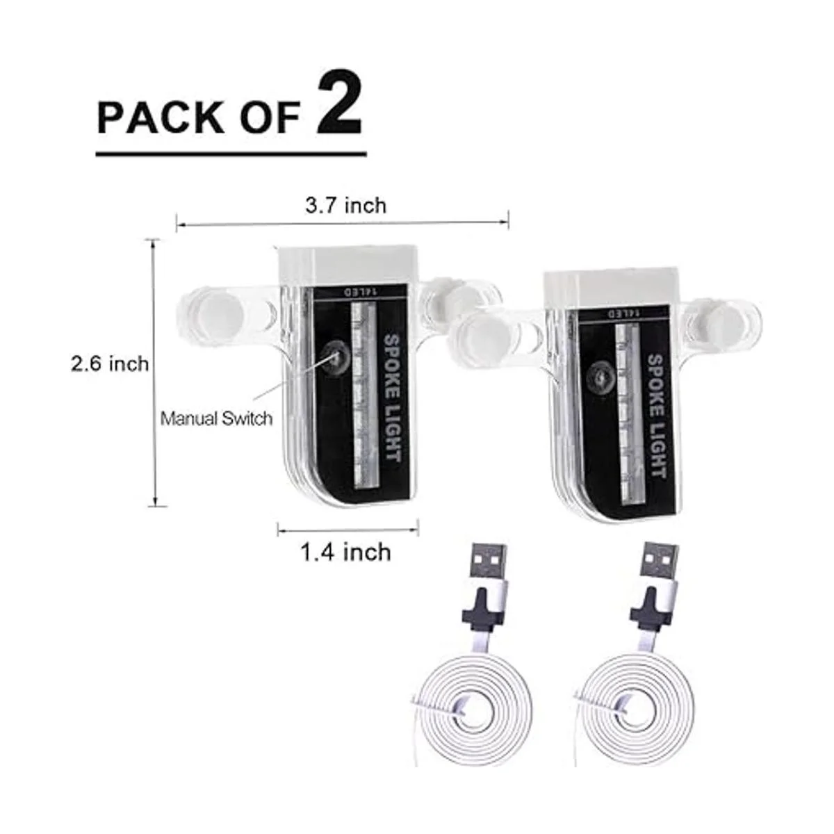 Solhice 2 luces LED recargables para rueda de bicicleta_7