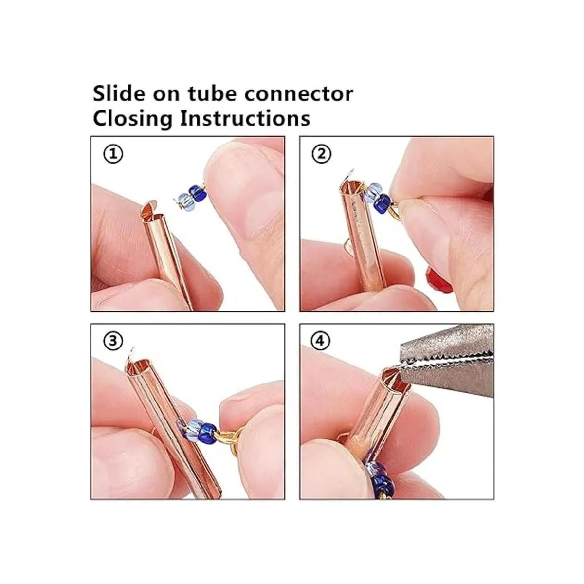 PH PandaHall 480 cierres deslizantes de 4 colores tubos_6