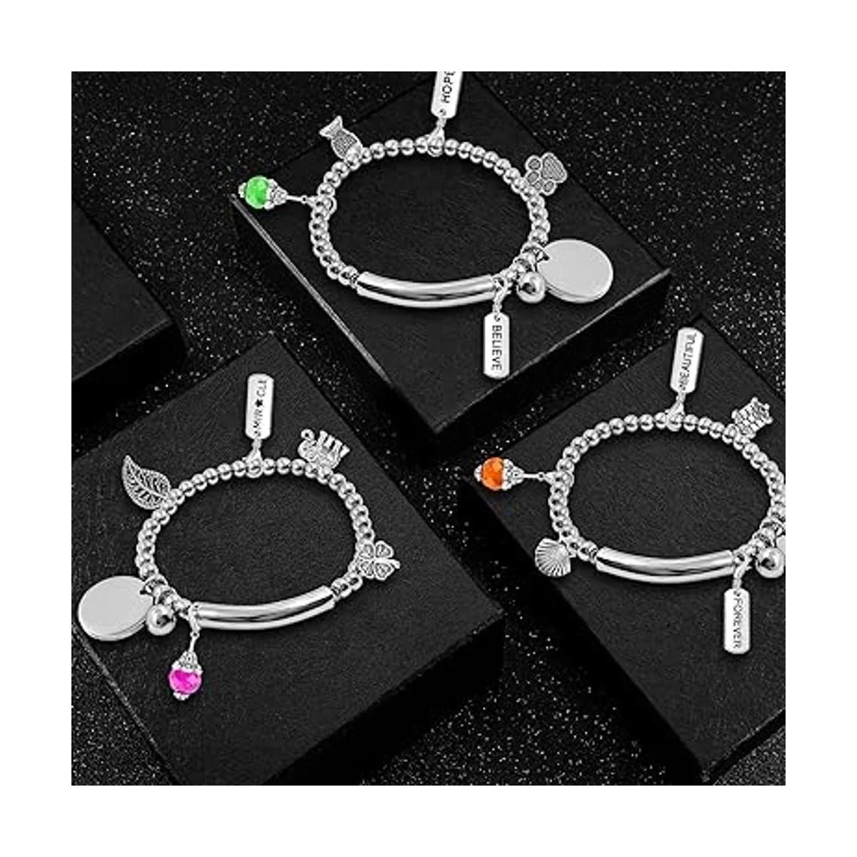 Juego de 110 dijes colgantes de cristal cuentas colgantes_4