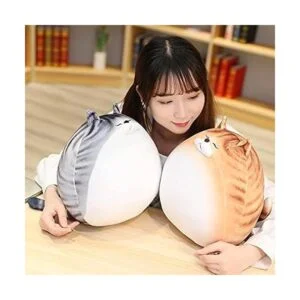 ARELUX Almohada de felpa de gato gordito de 15.7 pulgadas_2