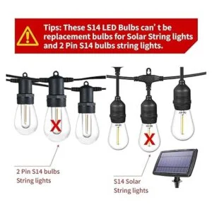 Paquete de 24 bombillas LED S14 de repuesto Meconard_2