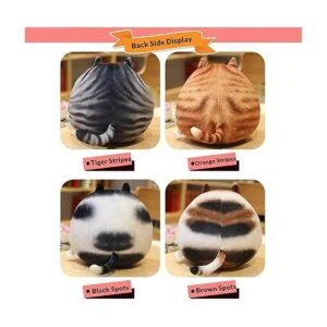 ARELUX Almohada de felpa de gato gordito de 15.7 pulgadas_5