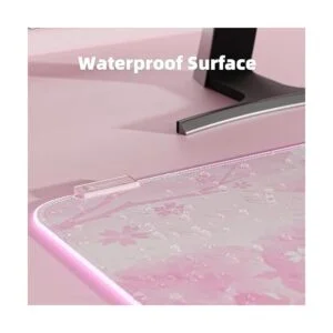 Alfombrilla de mouse LED RGB rosa para juegos 14 modos de_4