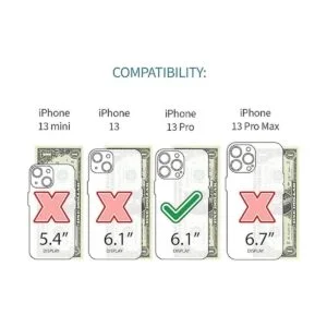 Dockem Funda tipo cartera para iPhone 13 Pro con carcasa_2