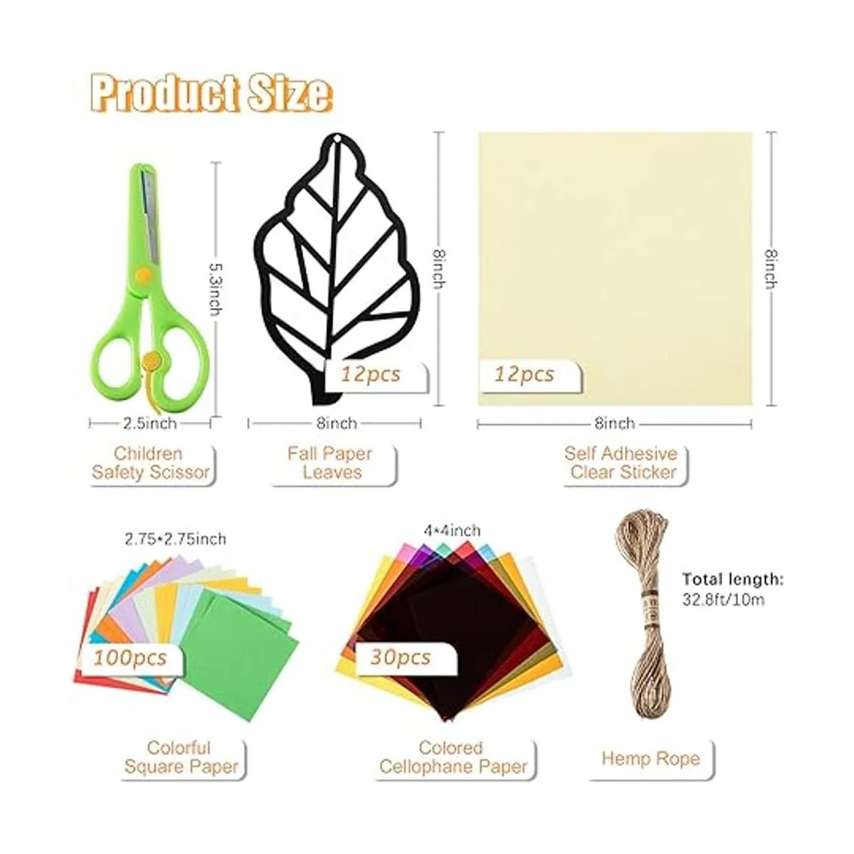 12 piezas de papel de Acción de Gracias para niños kit de_2