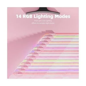 Alfombrilla de mouse LED RGB rosa para juegos 14 modos de_2