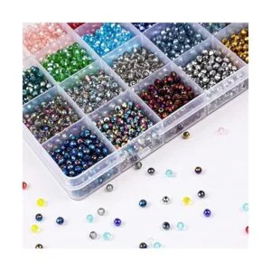 Suhome 4800 cuentas de cristal galvanizadas de 24 colores_4