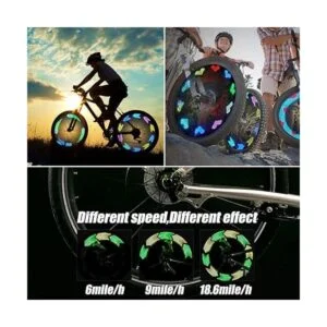 Solhice 2 luces LED recargables para rueda de bicicleta_6