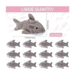 12 juguetes de peluche pequeños de tiburón suave regalos_2
