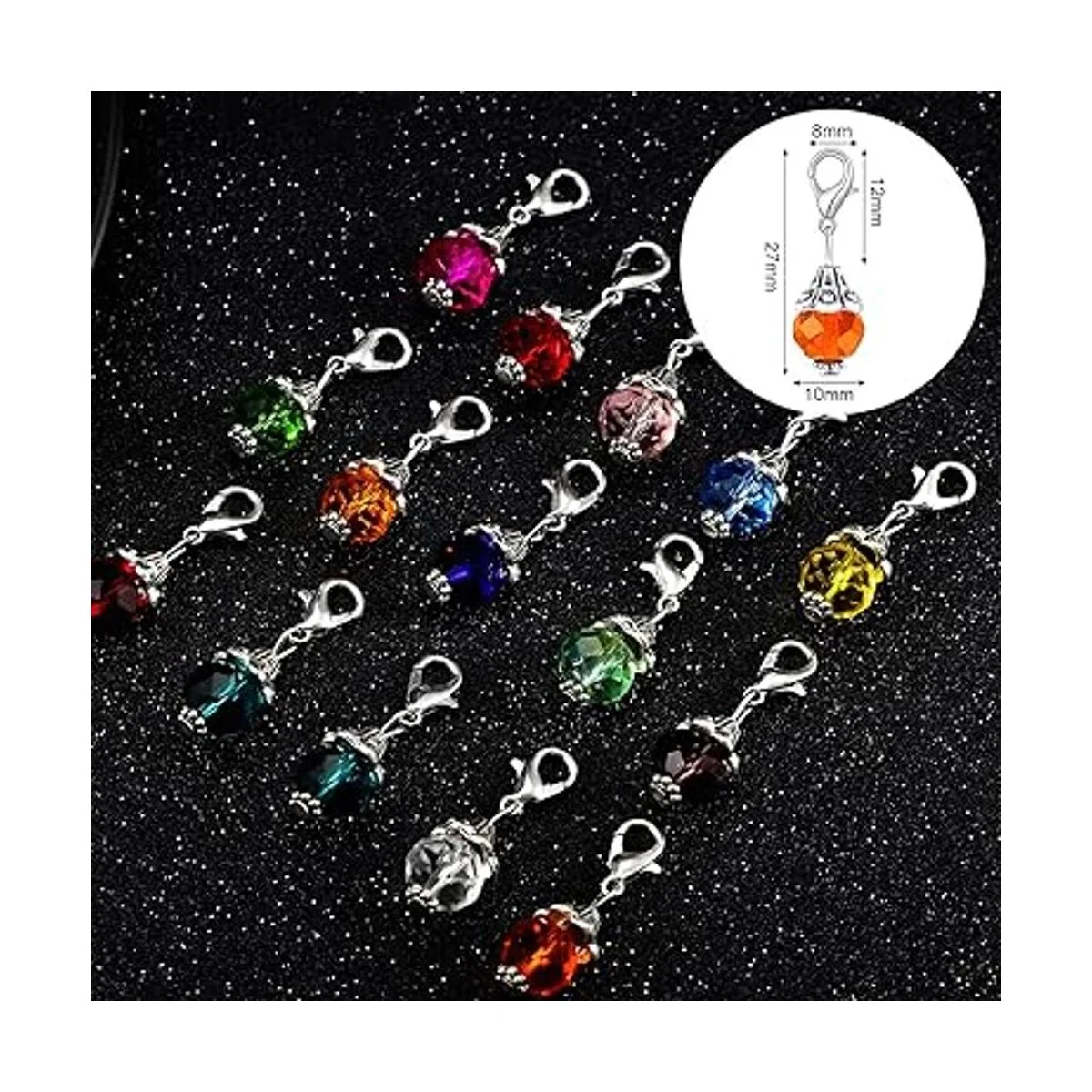 Juego de 110 dijes colgantes de cristal cuentas colgantes_3