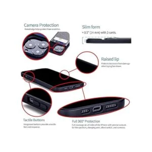 Dockem Funda tipo cartera para iPhone 13 Pro con carcasa_4
