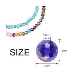 Suhome 4800 cuentas de cristal galvanizadas de 24 colores_2