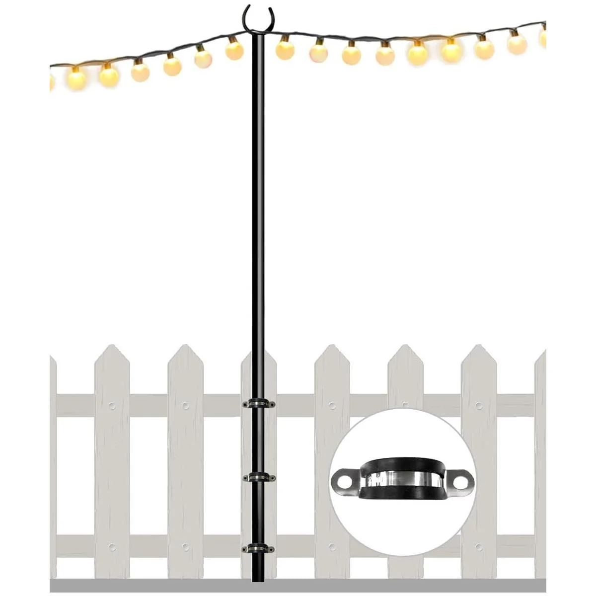 Eazielife Postes para tiras de luces de 10 pies para_1