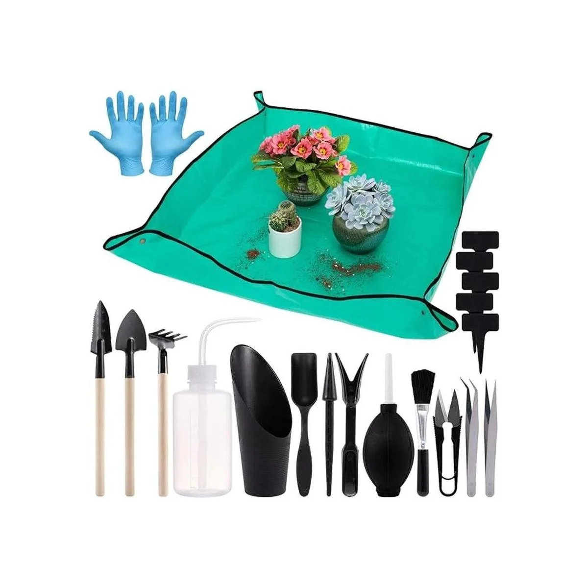 Paquete de 20 herramientas suculentas tapete para_1