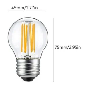 YDJoo G45 Bombilla LED Edison regulable 6W Bombilla de_2