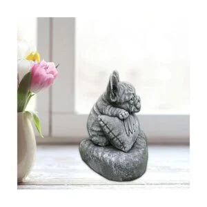 EKDJKK Bulldog Estatua de resina de animal diseño de_3