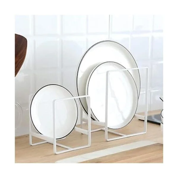 Organizador de 2 soportes para platos estante de metal_5