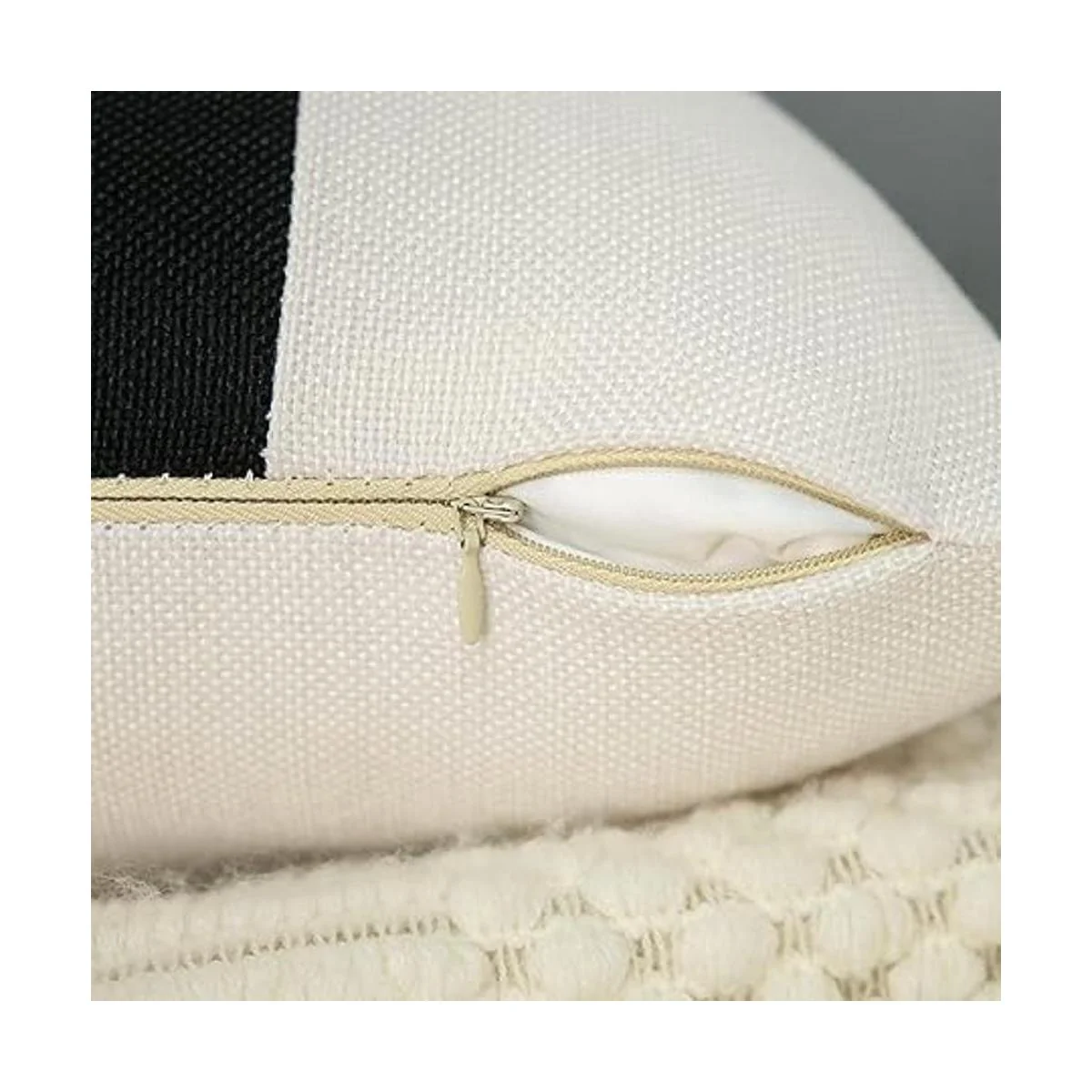 JASEN Juego de 2 fundas de almohada de piel sintética y_5