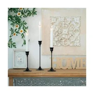 Romadedi Portavelas de color negro mate juego de 3_7