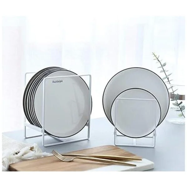 Organizador de 2 soportes para platos estante de metal_6