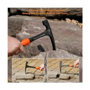 Martillo de ladrillo forjado pico de roca geólogo_4