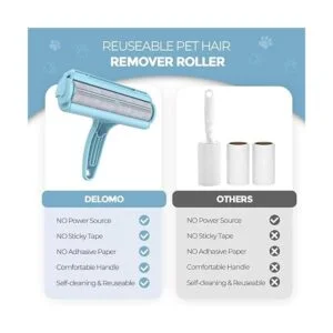 DELOMO Pet Hair Remover Roller Dog Cat Fur Remover with_3