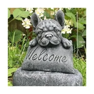 EKDJKK Bulldog Estatua de resina de animal diseño de_4