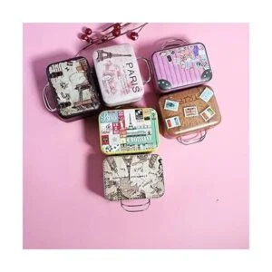 6 cajas de lata con tapas pequeñas cajas de dulces para_5