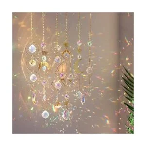 Atrapa solar colgante de 6 piezas de cristales coloridos_6