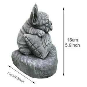 EKDJKK Bulldog Estatua de resina de animal diseño de_2