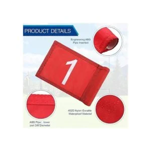 Bandera de golf de 3 piezas con tubo insertado bandera de_2