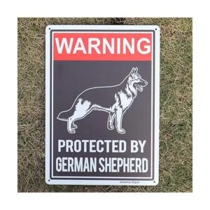 Signo de pastor alemán señal de advertencia para perro_7