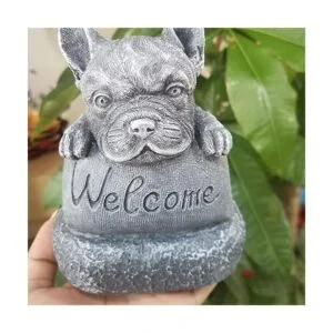 EKDJKK Bulldog Estatua de resina de animal diseño de_6