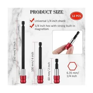 Extensión de broca magnética de 12 piezas soporte de_2