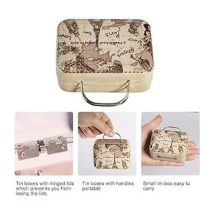 6 cajas de lata con tapas pequeñas cajas de dulces para_4