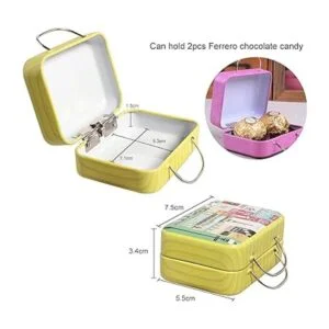 6 cajas de lata con tapas pequeñas cajas de dulces para_2